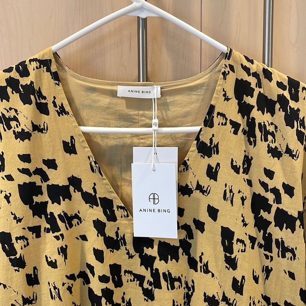NWT! ANINE BING Peyton Print Minidress (XS)